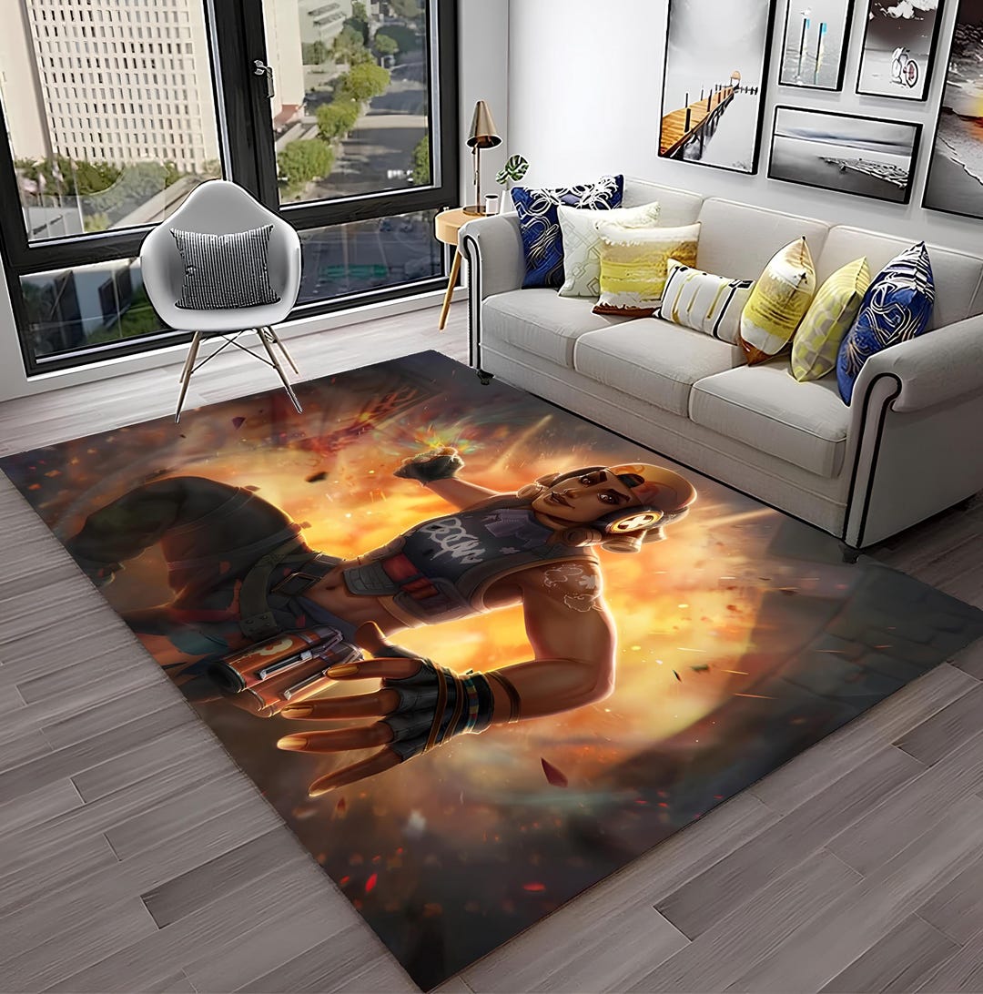 Handmade Rug Raze Valorant Team Rug: Sova, Phoenix, Jett, Raze, Reyna - Gamer Gift - Etsy