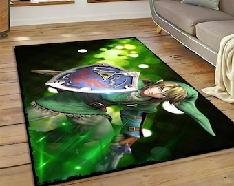Zelda Rug: Link Printed Carpet, Gamer Room Decor