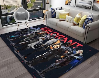 Valorant Team Rug: Sova, Phoenix, Jett, Viper, Omen - Geschenk für Gamer