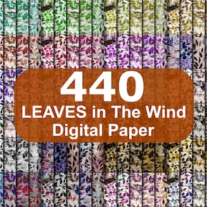Blätter im Wind, digitales Papier, nahtlose Hintergründe, Natur inspiriert druckbare Texturen, sofortiger Download, druckbare Natur Texturen