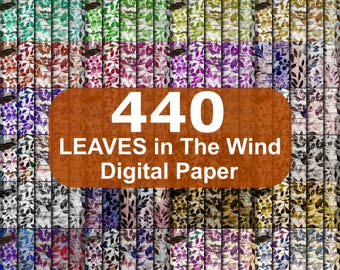 Leaves Digital Paper Pack: 440 Seamless Nature Textures (Digital Download)