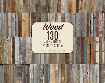 Rustic Wood Junk Journal Pages, Weathered Wood Digital Paper Pack, Distressed Wooden Textures, Shabby Chic Scrapbook Paper