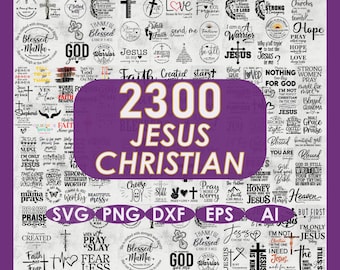 2300+ Christian SVG Bundle, Bible Verse, Jesus Cross, Faith Quotes (Digital Download)