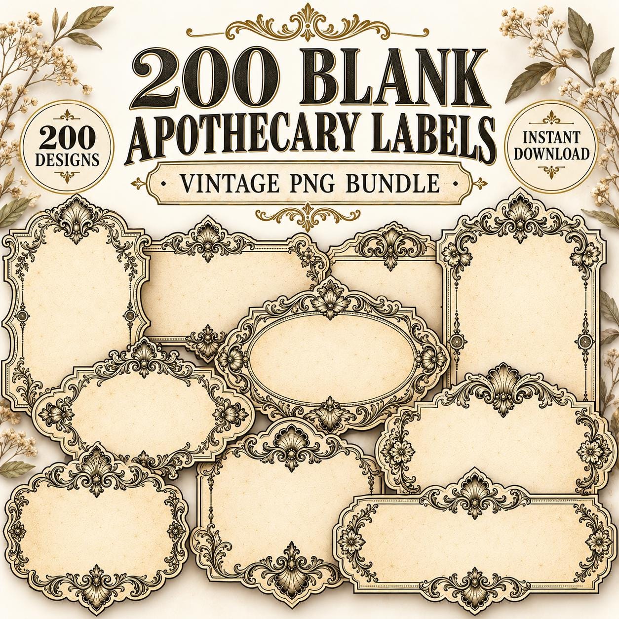 Old pharmacy labels - Etsy 日本