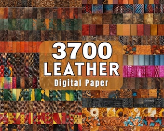 3700 Seamless Leather Textures, Printable Paper Bundle (Digital Download)