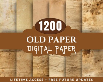 1200+ Vintage Paper Textures, Antique Journal Ephemera (Digital Download)