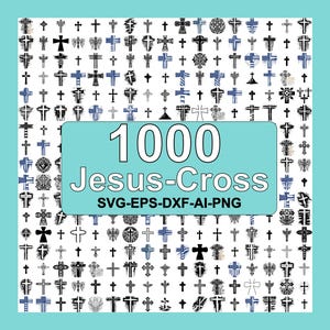 1000 Cross Svg, Cross Svg Bundle, Cross Png, Soldier Cross Svg, Jesus Cross Svg, Cross Cricut, Distressed Cross Svg, Digital Download