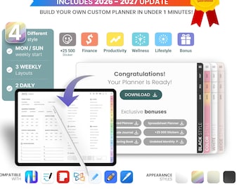 Personalisierbar Digitaler Kalender 2026: GoodNotes, Notability