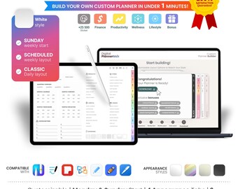 Personalisierbarer Digitaler Planer: 2025-2027, GoodNotes & Notability (Digitaler Download)