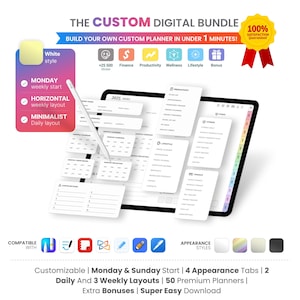 Digital Planner | GoodNotes Planner | iPad Planner | Notability Planner | Daily Weekly Monthly Digital Planner | 2025 2026 + Undated Planner