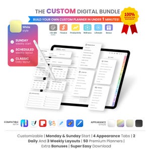 Digital Planner 2025 2026 Undated Digital Planners Goodnotes Planner iPad Planner Daily Planner Weekly Planner Digital Journal ADHD Planner