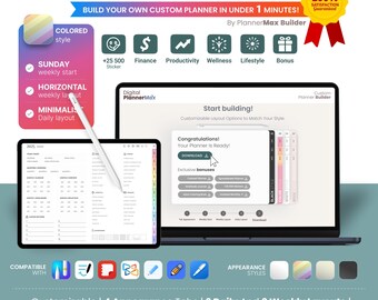 2025 Digitaler Planer: Anpassbares Layout, Goodnotes Notability iPad (Digitaler Download)