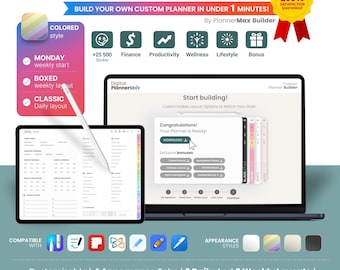 Personalisierbarer Digitaler Kalender 2025: GoodNotes, Notability, iPad (Digitaler Download)