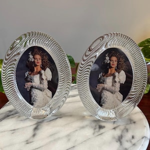 Ovala tavelramar i vintageglas - tvåpack