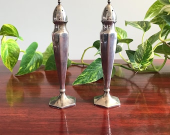 Vintage Silver-Plated Salt & Pepper Shakers - Benedict Proctor - Made in Canada - Set of Two