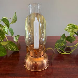 Vintage Copper & Brass Candle Lantern -  Coppercraft Guild • Taunton, Mass
