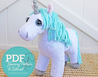 Classic Colt Plush Horse and Unicorn Doll Sewing Pattern and Tutorial - DIGITAL PDF