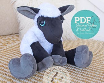 Gallant Goat and Serene Sheep Plushie Soft Toy Sewing Pattern and Tutorial DIGITAL PDF