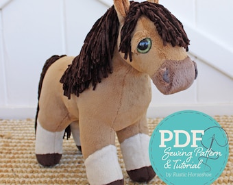 Classic Colt Plush Horse and Unicorn Doll Sewing Pattern and Tutorial - DIGITAL PDF