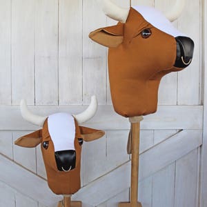 Rodeo Bull Ride-on Toy Stick Horse Sewing Pattern and Tutorial Includes Two Sizes DIGITAL PDF image 5