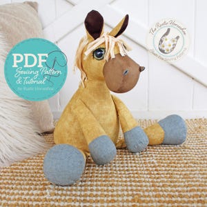 Nutty Nag Plush Horse Sewing Pattern – DIY Toy, Unicorn Option (Digital PDF)