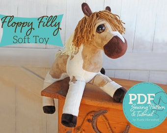 Floppy Filly Plush Horse and Unicorn Doll Sewing Pattern and Tutorial - DIGITAL PDF