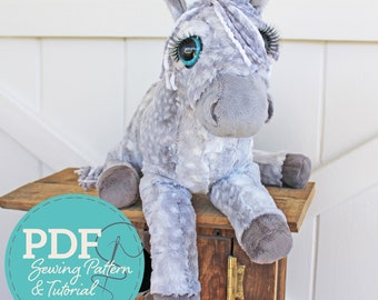 Floppy Filly Plush Horse and Unicorn Doll Sewing Pattern and Tutorial - DIGITAL PDF