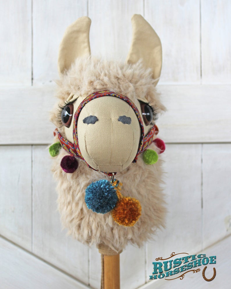 Llama Rideon Toy Stick Horse Sewing Pattern and Tutorial Etsy Australia