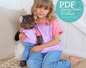 Raindrop Ragdoll Bear Plushie Sewing Pattern and Tutorial Stuffed Animal Toy - DIGITAL PDF