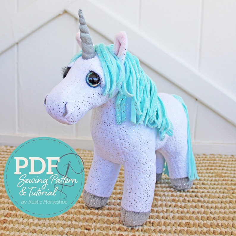 Classic Colt Plush Horse and Unicorn Doll Sewing Pattern and Tutorial DIGITAL PDF image 1