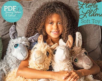 Llofty Llama Plush Llama & Alpaca Sewing Pattern - Stuffed Animal Toy (Digital PDF)