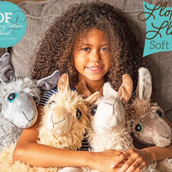 Plush Llama or Alpaca Sewing Pattern and Tutorial Llofty Llama and Astute Alpaca Stuffed Animal Toy - DIGITAL PDF