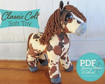 Classic Colt Plush Horse and Unicorn Doll Sewing Pattern and Tutorial - DIGITAL PDF