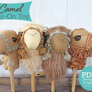 Camel Ride-on Toy Stick Horse Sewing Pattern and Tutorial Includes Two Sizes - DIGITAL PDF