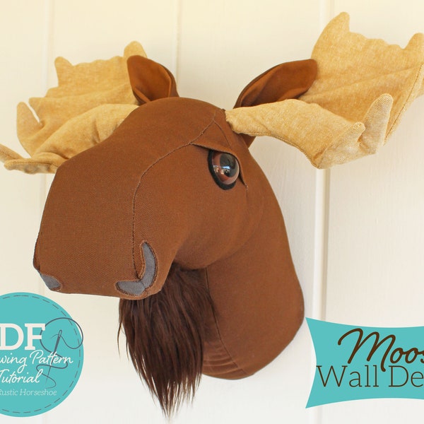 Moose Hobby Horse and Faux Taxidermy Sewing Pattern and Tutorial - DIGITAL PDF