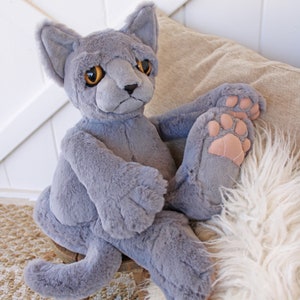 Charismatic Cat Pudgy Plushie Soft Toy Sewing Pattern and Tutorial DIGITAL PDF image 4