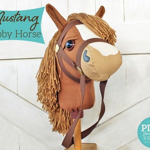 Mustang Stick Horse Sewing Pattern and Tutorial  Hobby Horse Pattern with Unicorn - DIGITAL PDF