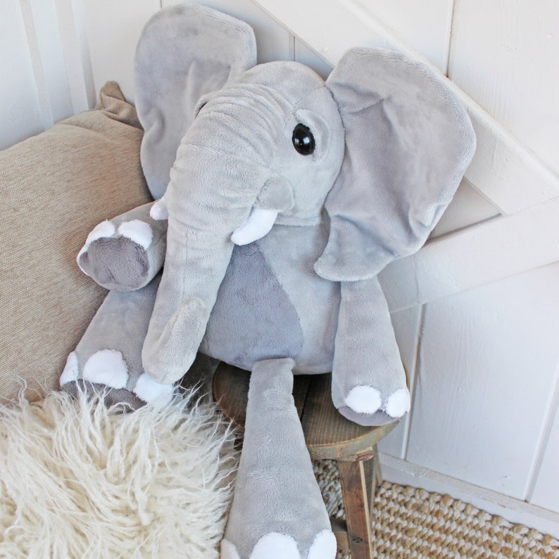 Poised Pachyderm Elephant Pudgy Plushie Sewing Pattern and Tutorial Stuffed Animal Toy DIGITAL PDF image 3