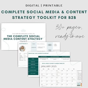 Complete B2B Social Media Content Strategy Guide | Canva Templates for Entrepreneurs