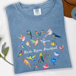 Bird Lovers Shirt, Cozy Bird Watching Top, Colorful Bird Lovers T-shirt, Unique Bird Lovers Shirt, Bird Enthusiasts, Comfort Colors® T-shirt