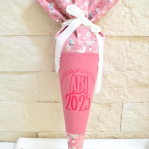 Schultüte Zuckertüte Stoff 35 cm Schulabschluß Abitur 2025 Geschenk Bezug