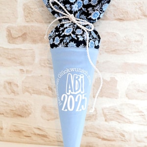 Schultüte Zuckertüte Stoff 35 cm Schulabschluß Abitur 2025 Geschenk Bezug