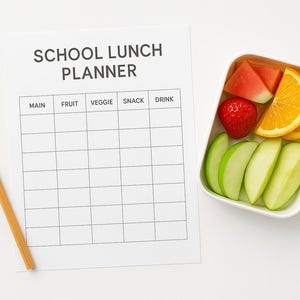 School Lunch Planner Bundle – Easy & Mix-and-Match Printable