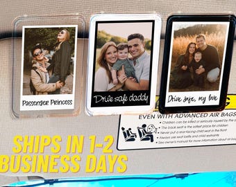 Personalized Sun Visor Picture Clip, Custom Pet Photo Car Accessory, Wallet Photo Holder Couples Gift, Family Portrait Decoration Drive Safe