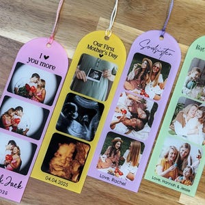 Bookmark with Photo and Tassel, Personalized Gift for Mom, Dad, or Friend, Custom Picture Gift, Mother&#39;s Day, Readers Memorial Bookmark