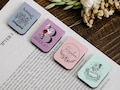 Personalized Magnetic Leather Bookmark, Custom Name Floral Book Lover Gift, Teacher Appreciation Gift, Reading Accessory, Book Club