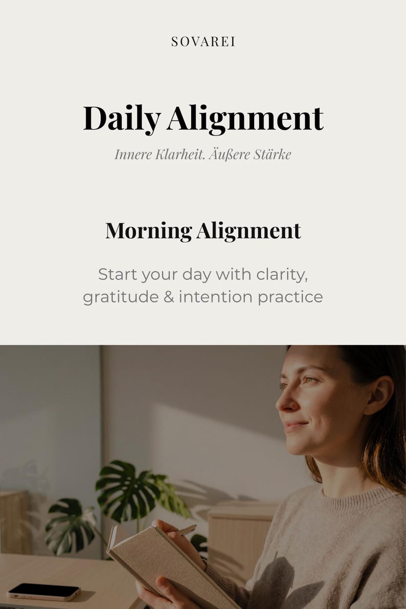 Daily Alignment Journal Printable Morning and Evening Routine Self ...