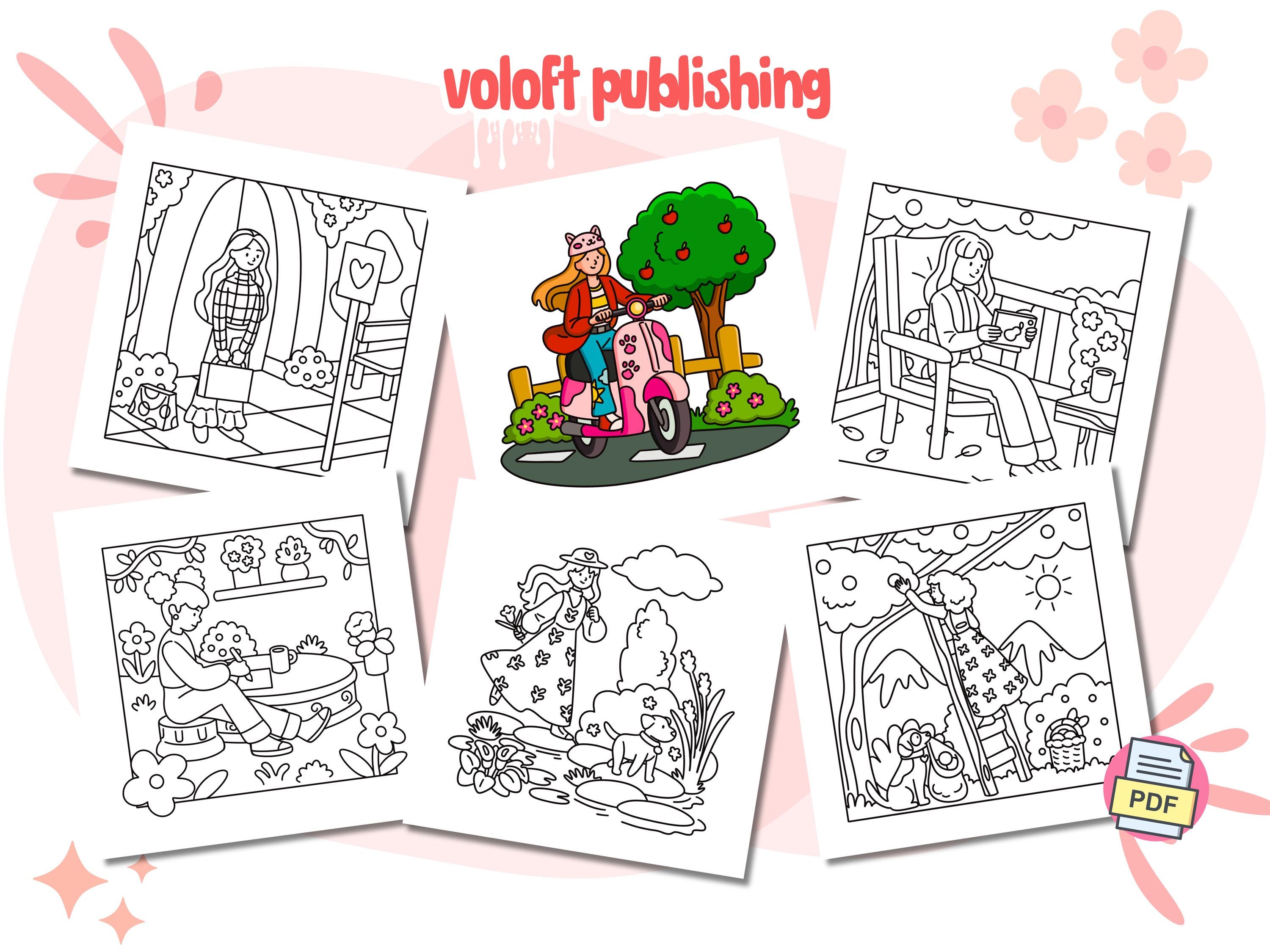 Lovely Lines Coloring Book | 31 Hand-drawn Pages (PDF Instant Download ...