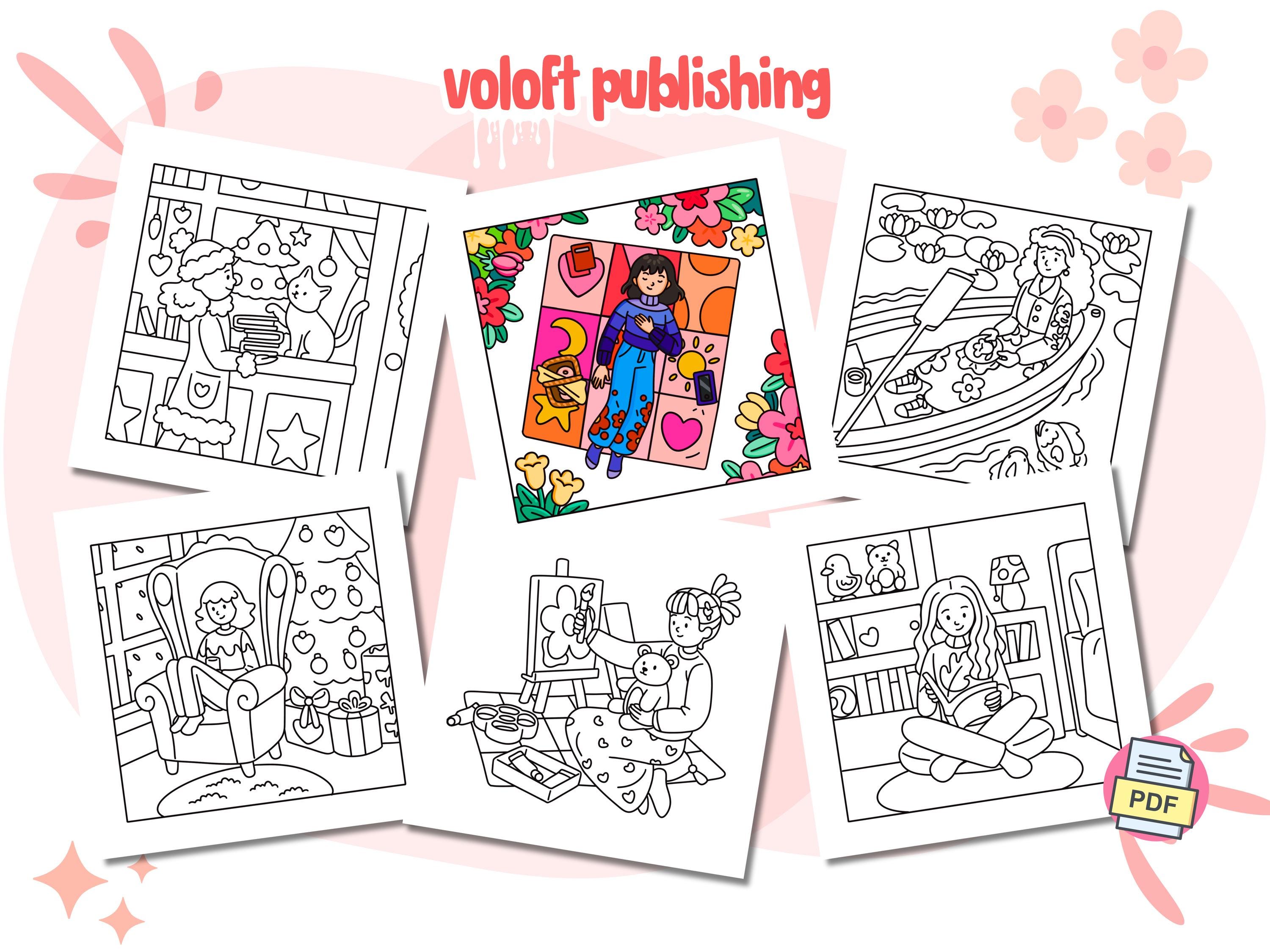 Lovely Lines Coloring Book | 31 Hand-drawn Pages (PDF Instant Download ...