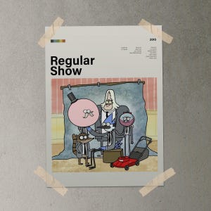Regular Show, Regular Show Poster, Physical Poster, High Quality, Wall Art
